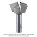 Ultra-Shear 3-Flute Carbide Tipped Birds Mouth Bit,. 1/2" Shank, 22.5 Degree, 1-5/8" Diameter, 7/8" Cut Length, 3-3/8" Overall Length