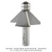 CARBIDE TIPPED CHAMFER BIT, 45 DEG, 3-FL, 1/2"SH, 3/4" CUT HEIGHT, DBL BEARING