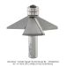 CARBIDE TIPPED CHAMFER BIT, 60 DEG, 3-FL, 1/2"SH, 5/8" CUT HEIGHT, DBL BEARING