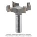 CARBIDE TIPPED SPOILBOARD BIT, 4-FL, 1/2" SH, 2" DIA, 1/2" CL, 2" OAL.