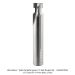 SOLID SUPER-C CARBIDE T-SLOT ROUTER BIT 2-FL, 1/2" SH, 3" OAL, FITS 1/4" HEX BOLT