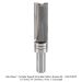 CARBIDE TIPPED TEMPLATE PATTERN BIT, 2-FL, 1/2" SH, 3/4" DIA, 2" CL, 3-3/4" OAL, DOUBLE BEARING