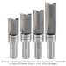 CARBIDE TIPPED TEMPLATE PATTERN BIT, 2-FL, 1/2" SH, 3/4" DIA, DOUBLE BEARING, 4-PC SET