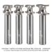 CARBIDE HEAD HALF ROUND, INCH SIZE, 2-FL, 1/2" SH, 4-PC SET