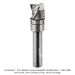 CARBIDE HEAD BOWL BIT, 3-FL, 8mm SH, 12mm DIA, UP CUT, 10mm CL, 1mm RAD, 57mm OAL