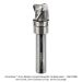 CARBIDE HEAD BOWL BIT, 3-FL, 8mm SH, 12mm DIA, UP CUT, 10mm CL, 2mm RAD, 57mm OAL