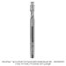 SOLID CARBIDE, 2 FL UPCUT FLUSH TRIM 1/4"SH, 1/4" DIA. 3/8" CL, 3.0"OAL