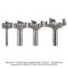 CARBIDE TIPPED SPOILBOARD BIT,  1/2" CL, 2" OAL, 4-PC SET