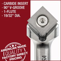 carbide insert v groove router bit