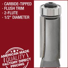 carbide tipped flush trim 2 flute 