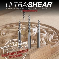 Ultra-Shear Solid Carbide Conical Ball Nose Bits. 
