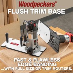 Two Flush Trim Bases. One with 1-1/2 hp router and one with compact trim router.