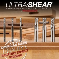 ULTRA-SHEAR HIGH SPEED STEEL ROUTER BITS
