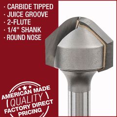 Carbide-Tipped Juice Groove Bits