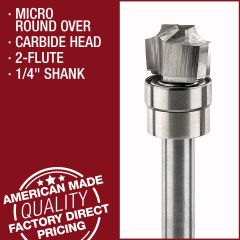 micro round over carbide head 3 flute router bit