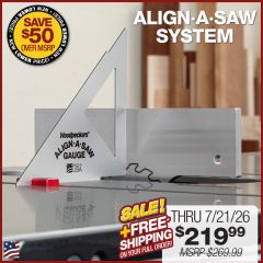 Align-A-Saw Gauge aligned to Align-A-Saw Plate