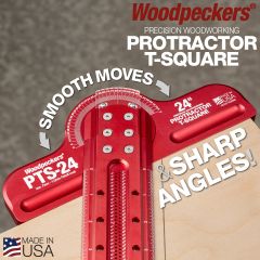 Laser-engraved angle scale is factory calibrated for pinpoint accuracy.
