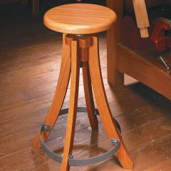 Woodsmith Swivel Shop Stool Standard Plan & Premium Shop Drawings 
