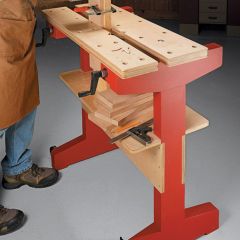 The perfect clamping worktable with a rock-solid base and tool storage.