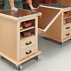 Woodsmith Multifunction Shop Carts Standard Plan & Premium Shop Drawings 