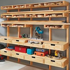 Woodsmith Multipurpose Lumber Center Standard Plan & Premium Shop Drawings 