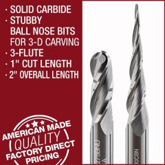 SOLID CARBIDE STUBBY BALL NOSE