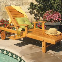 Woodsmith Solid Oak Chaise Lounge Standard Plan & Premium Shop Drawings 
