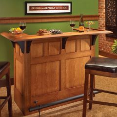 Woodsmith Craftsman-Style Bar Standard Plan & Premium Shop Drawings 