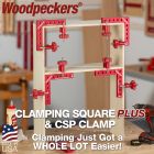 Plywood shelf project assembled with Clamping Squares Plus and CSP Clamps.
