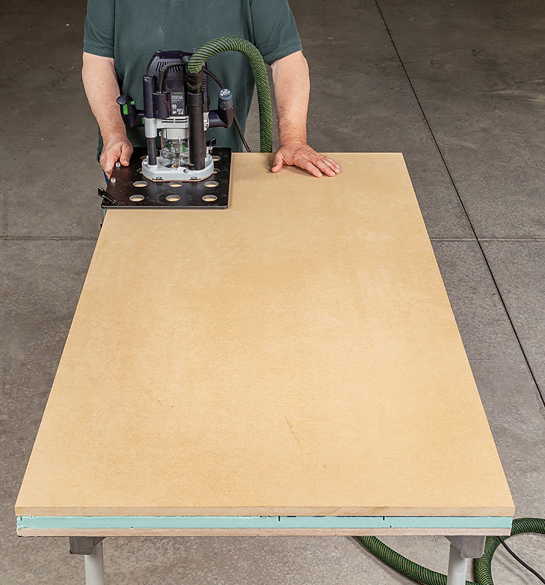 hole boring jig setup